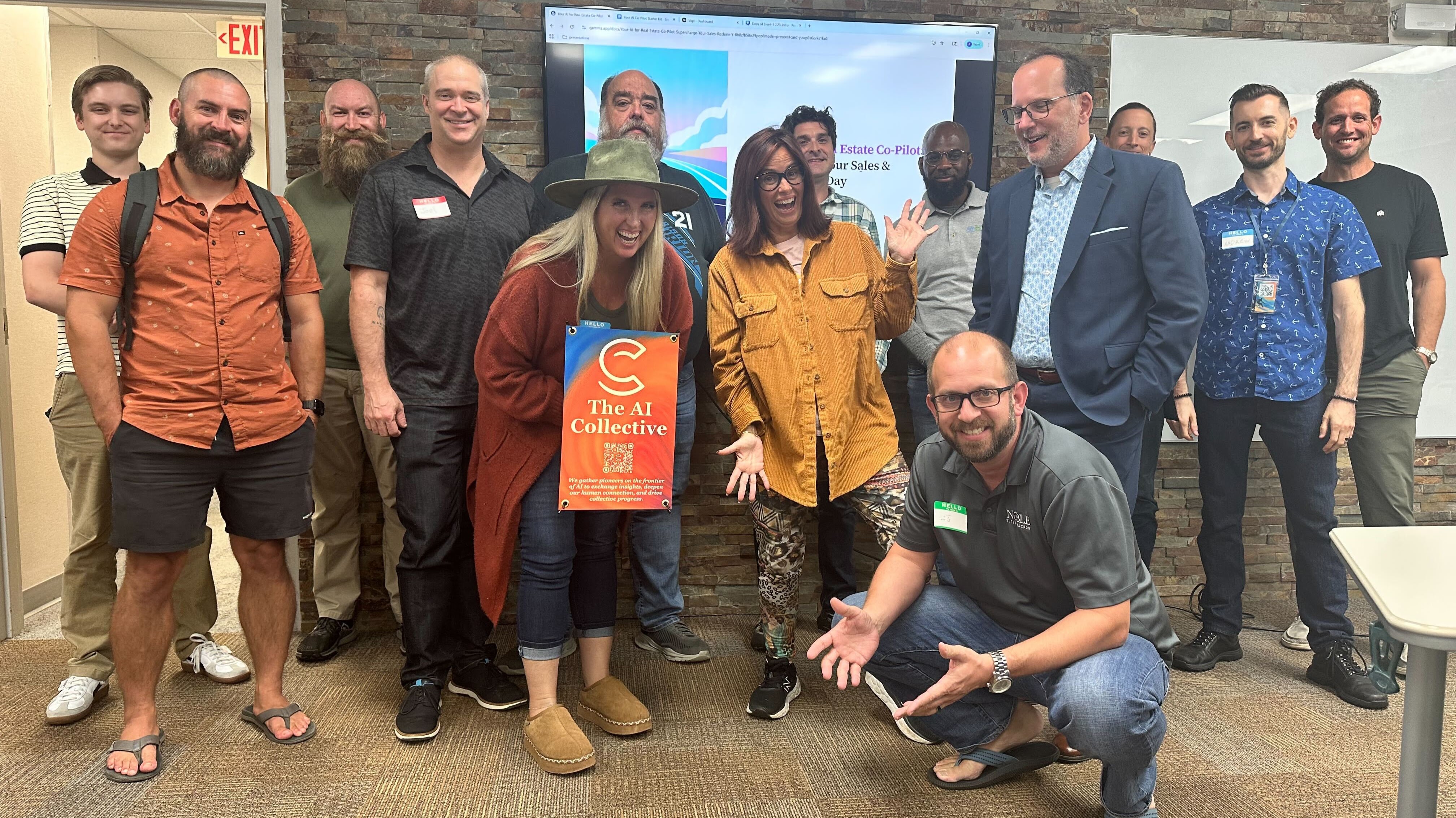 Chapter team and attendees at a workshop